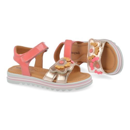 Romagnoli sandalen roze Meisjes (rozé sandaal met bloemen - 8841R093) - Junior Steps