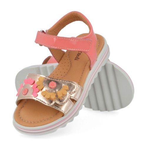 Romagnoli sandalen roze Meisjes (rozé sandaal met bloemen - 8841R093) - Junior Steps