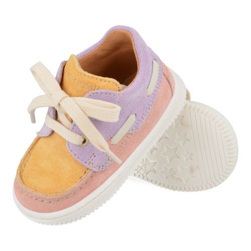 Romagnoli sneakers roze Meisjes ( - roze veterschoentje6017R047) - Junior Steps