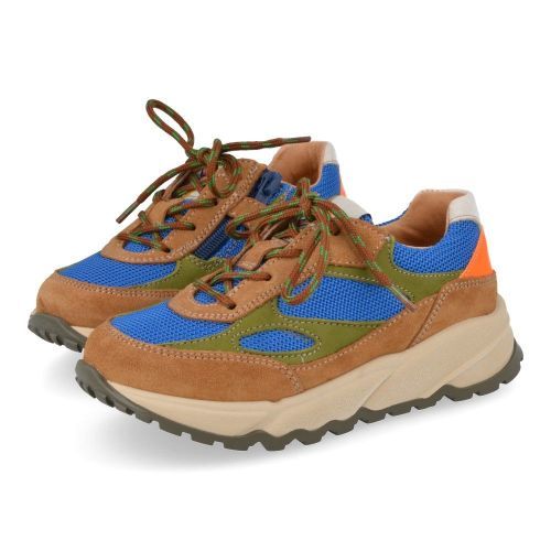 Romagnoli sneakers blauw Jongens (sneaker combi beige blauw - 7366R043) - Junior Steps