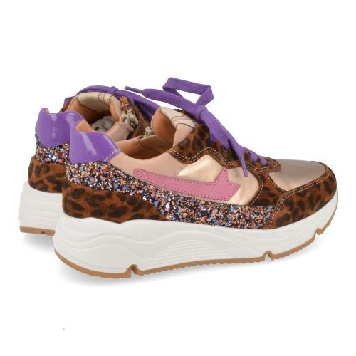 Romagnoli sneakers roze Meisjes (sneaker combi rozé - leopard suéde - 7462R087) - Junior Steps