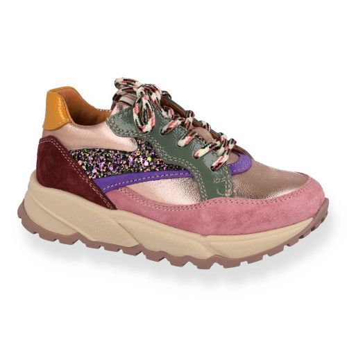 Romagnoli sneakers lila Meisjes (sneaker in combi kleur lila en glitter - 9552R071) - Junior Steps