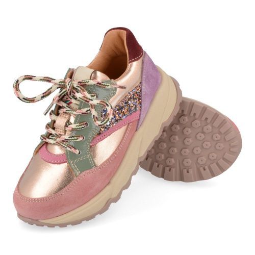 Romagnoli sneakers roze Meisjes (sneaker in combi kleur roze en glitter - 7364R071) - Junior Steps