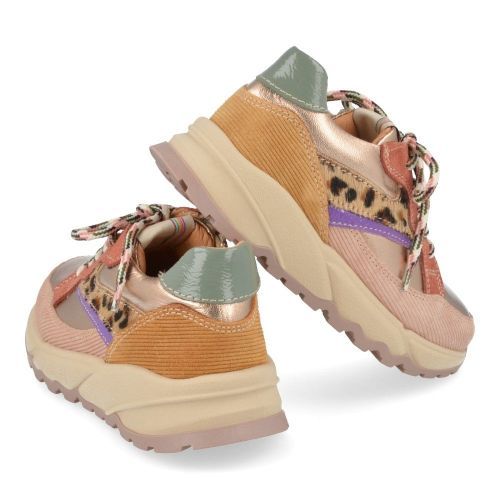 Romagnoli sneakers roze Meisjes (sneaker in combi kleur roze en leopard - 7364R087) - Junior Steps