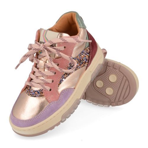 Romagnoli sneakers paars Meisjes (sneaker roze combi met glitter - 7384R071) - Junior Steps