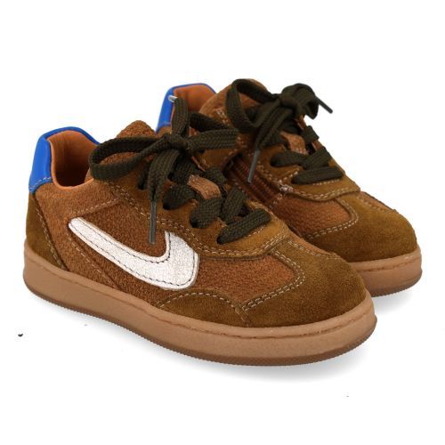 Romagnoli sneakers cognac Jongens (Sneaker suéde print cognac  - 9613R038) - Junior Steps
