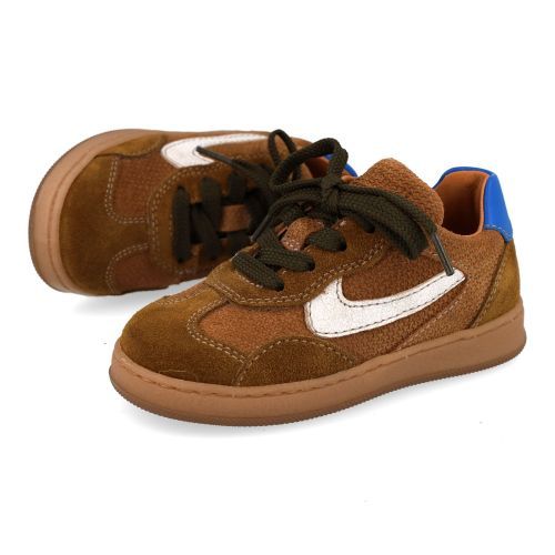 Romagnoli sneakers cognac Jongens (Sneaker suéde print cognac  - 9613R038) - Junior Steps