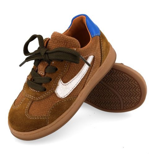 Romagnoli sneakers cognac Jongens (Sneaker suéde print cognac  - 9613R038) - Junior Steps
