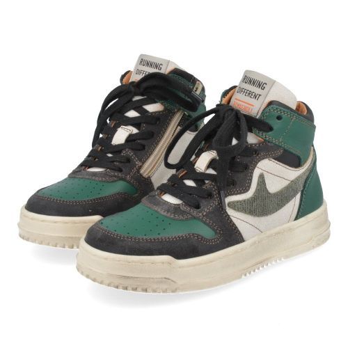 Romagnoli sneakers groen Jongens (Sneaker zwart - groen - 7464R026) - Junior Steps