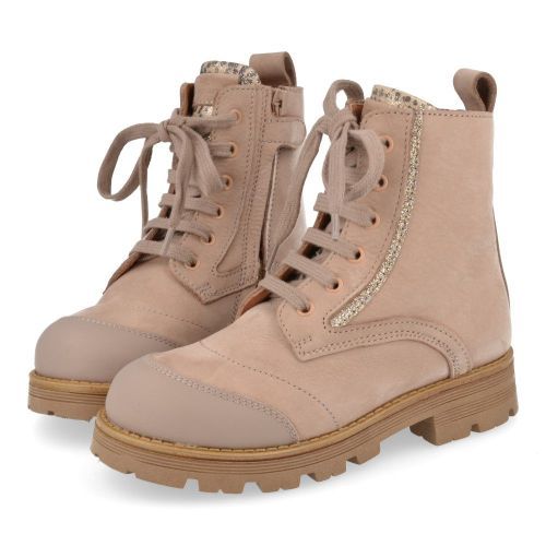 Romagnoli veterbottine taupe Meisjes ( - Taupe nubuck veterbottine 3790R110) - Junior Steps