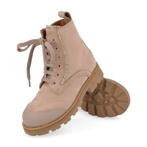 Romagnoli veterbottine taupe Meisjes ( - Taupe nubuck veterbottine 3790R110) - Junior Steps