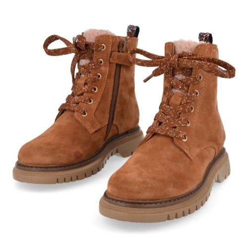 Romagnoli Lace boot cognac Girls (7374R138) - Junior Steps
