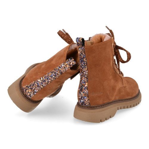 Romagnoli Lace boot cognac Girls (7374R138) - Junior Steps