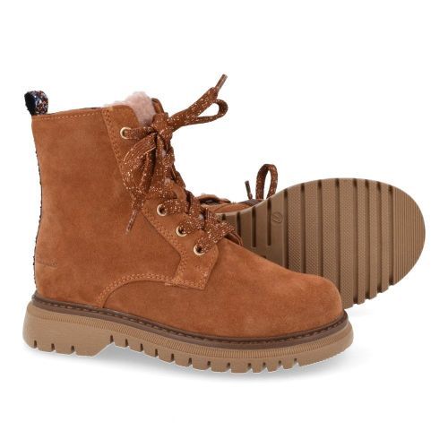 Romagnoli Lace boot cognac Girls (7374R138) - Junior Steps