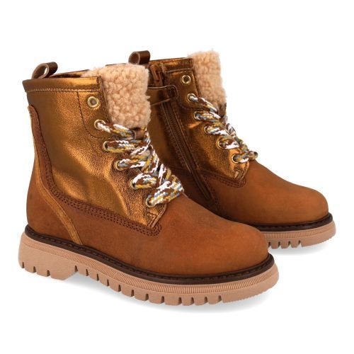 Romagnoli veterboot cognac Meisjes (veterbottine nubuck cognac - 9579R138) - Junior Steps