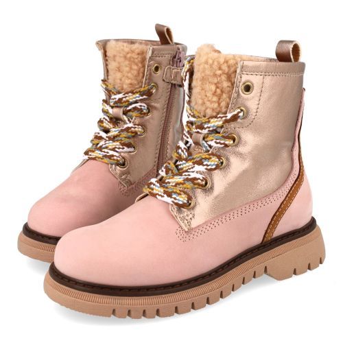 Romagnoli veterboot roze Meisjes (veterbottine nubuck roze - 9579R018) - Junior Steps
