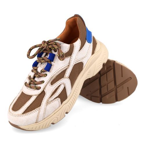 Romagnoli sneakers wit Jongens (witte sneaker in used leather - 9805R010) - Junior Steps