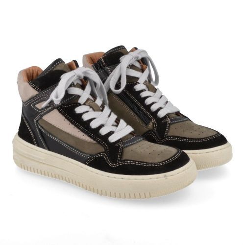 Romagnoli sneakers Zwart Jongens ( - zwart kaki sneaker 3841R601) - Junior Steps