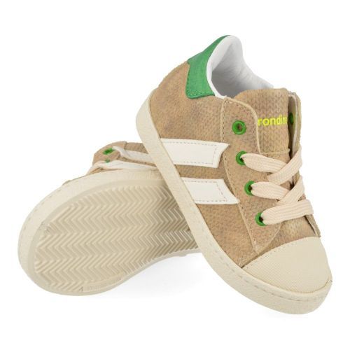 Rondinella sneakers beige Jongens ( - beige sneaker met rubber neus4316-12AB) - Junior Steps
