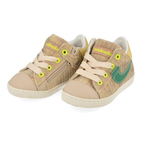 Rondinella sneakers beige Jongens ( - beige sneaker met rubber neus4316-13AI) - Junior Steps