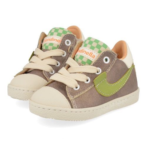 Rondinella sneakers beige Jongens ( - beige sneaker met rubber neus4316-13AS) - Junior Steps