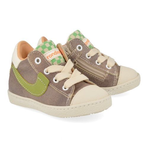 Rondinella sneakers beige Jongens ( - beige sneaker met rubber neus4316-13AS) - Junior Steps