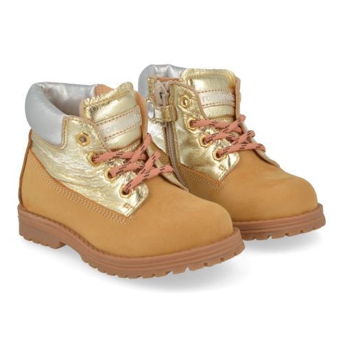 Rondinella veterboot beige Meisjes (Beige veterbottine - 4432-4D) - Junior Steps