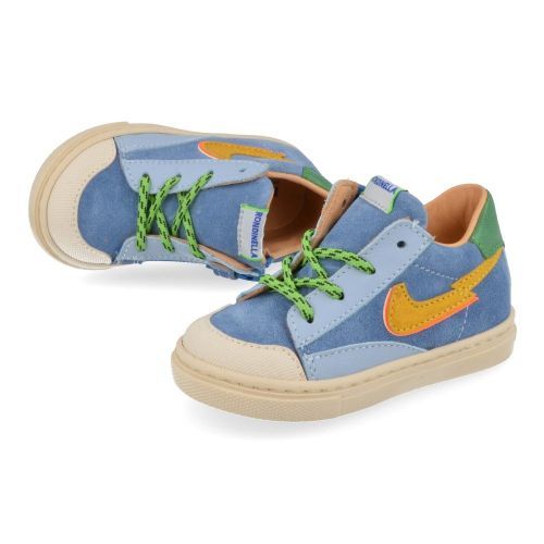 Rondinella sneakers blauw Jongens ( - blauwe sneaker met rubber neus4747L) - Junior Steps