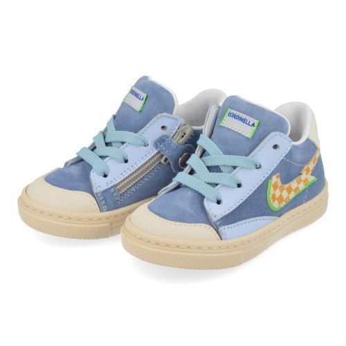 Rondinella sneakers blauw Jongens ( - blauwe sneaker met rubber neus4747R) - Junior Steps