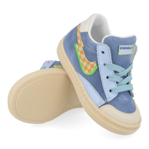 Rondinella sneakers blauw Jongens ( - blauwe sneaker met rubber neus4747R) - Junior Steps