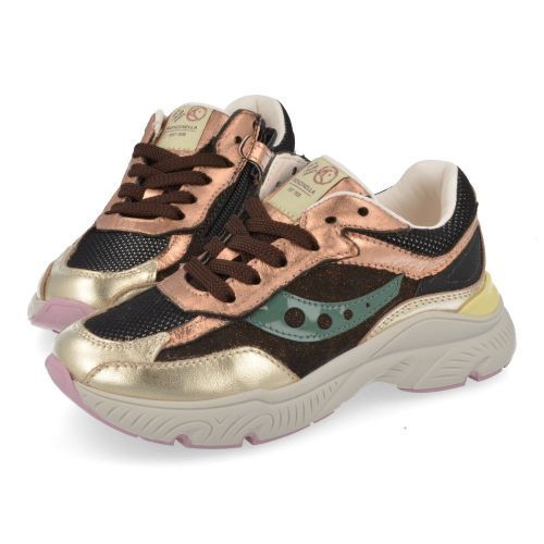 Rondinella sneakers brons Meisjes (Brons/rozé sneaker - 12277-B) - Junior Steps