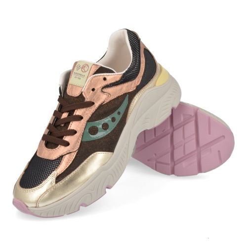 Rondinella sneakers brons Meisjes (Brons/rozé sneaker - 12277M) - Junior Steps