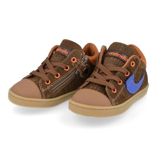 Rondinella sneakers bruin Jongens ( - bruine sneaker met rubberen neus4316/13AF) - Junior Steps
