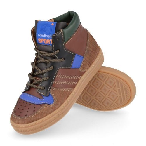 Rondinella sneakers bruin Jongens ( - bruine sneaker12052T) - Junior Steps