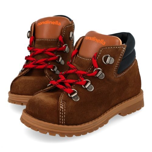 Rondinella veterboot bruin  (Bruine suéde veter boots  - 4773T) - Junior Steps