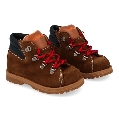 Rondinella veterboot bruin  (Bruine suéde veter boots  - 4773T) - Junior Steps