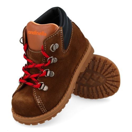 Rondinella veterboot bruin  (Bruine suéde veter boots  - 4773T) - Junior Steps