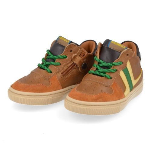 Rondinella sneakers cognac Jongens ( - cognac sneaker4750N) - Junior Steps