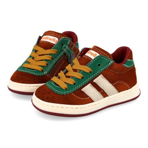 Rondinella sneakers cognac Jongens (cognac suéde eerste stap sneakertje - 4820U) - Junior Steps
