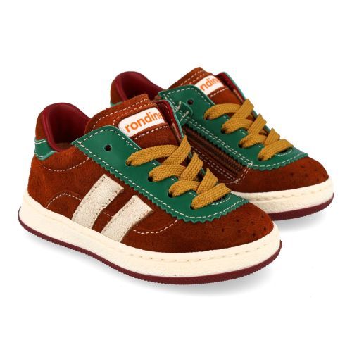 Rondinella sneakers cognac Jongens (cognac suéde eerste stap sneakertje - 4820U) - Junior Steps