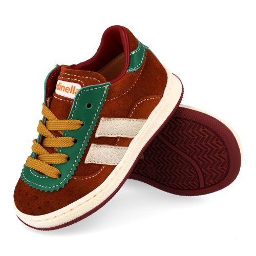 Rondinella sneakers cognac Jongens (cognac suéde eerste stap sneakertje - 4820U) - Junior Steps
