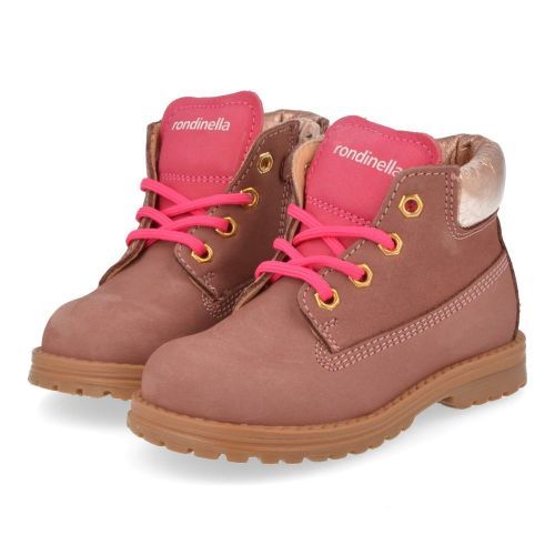 Rondinella veterboot roze Meisjes (Donker roze veterbottine - 4432-4) - Junior Steps