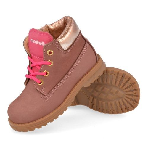 Rondinella veterboot roze Meisjes (Donker roze veterbottine - 4432-4) - Junior Steps