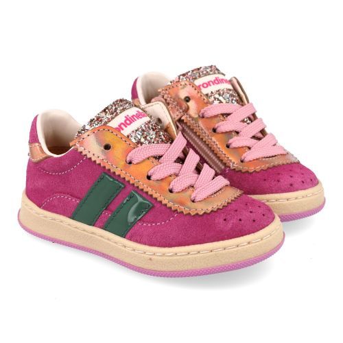Rondinella sneakers roze Meisjes (glitter roze eerste stap sneakertje - 4820T) - Junior Steps
