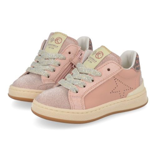 Rondinella sneakers roze Meisjes (glitter roze sneaker - 4819E) - Junior Steps