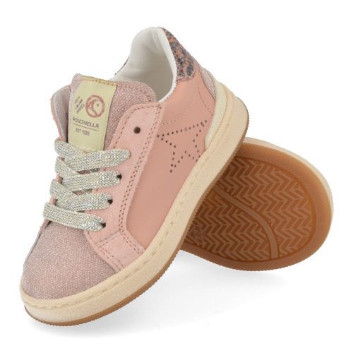 Rondinella sneakers roze Meisjes (glitter roze sneaker - 4819E) - Junior Steps