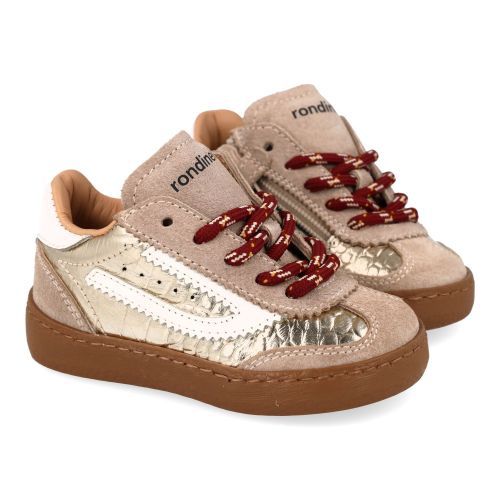 Rondinella sneakers GOUD Meisjes (goud - suéde combi sneaker - 4831-1) - Junior Steps