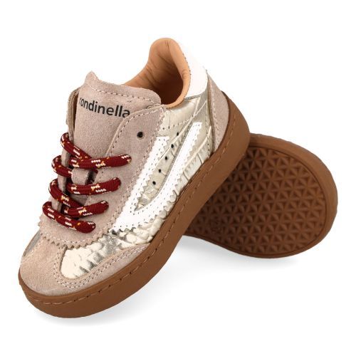 Rondinella sneakers GOUD Meisjes (goud - suéde combi sneaker - 4831-1) - Junior Steps