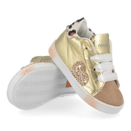 Rondinella sneakers GOUD Meisjes ( - gouden sneaker met hartje4316/7L) - Junior Steps