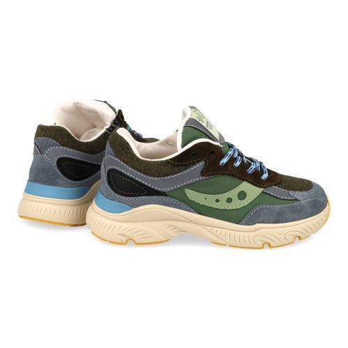 Rondinella sneakers grijs  (grijs groene sneaker met blauw accent - 12277 P) - Junior Steps